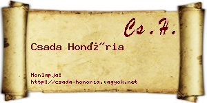 Csada Honória névjegykártya